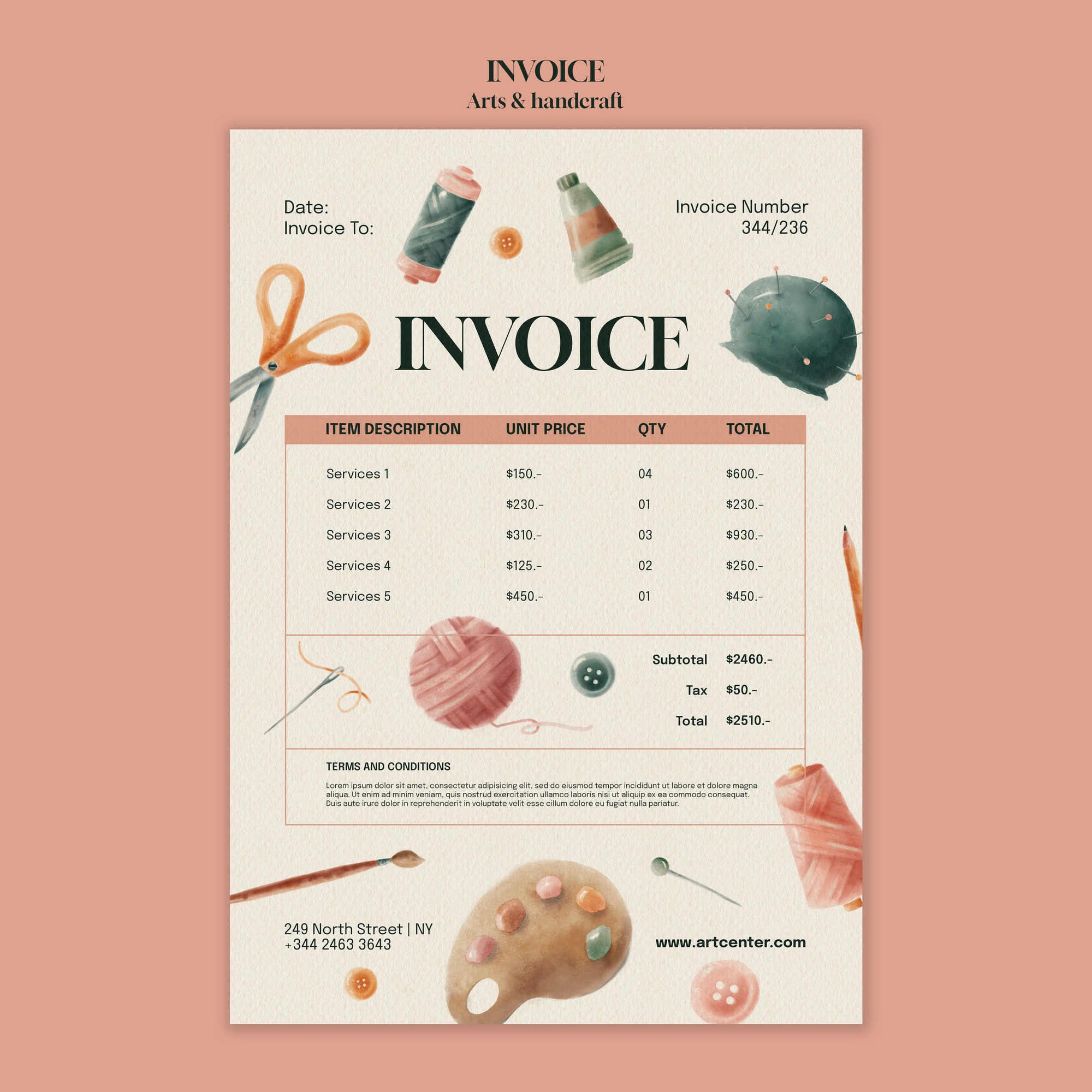 Swatches and pricing sample laid out on table